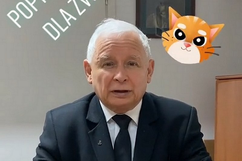 Tak wyglądał debiut Kaczyńskiego na TikToku.