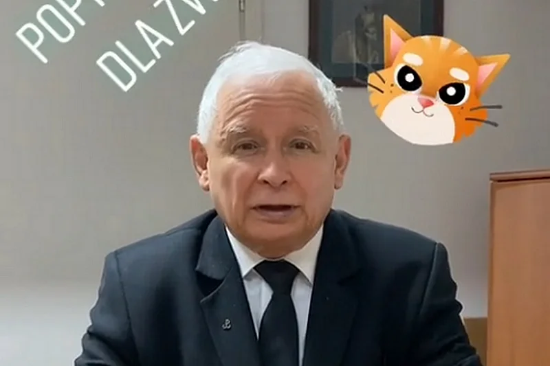 Tak wyglądał debiut Kaczyńskiego na TikToku.