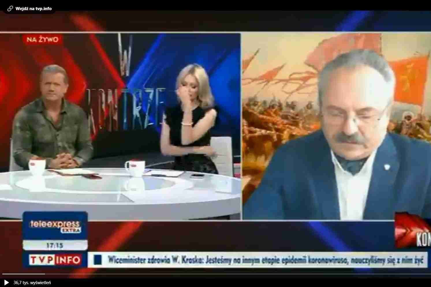 Magdalena Ogórek zaniemówiła, gdy Jarosław Jakimowicz błysnął w TVP Info dowcipem o Krzysztofie Bosaku.