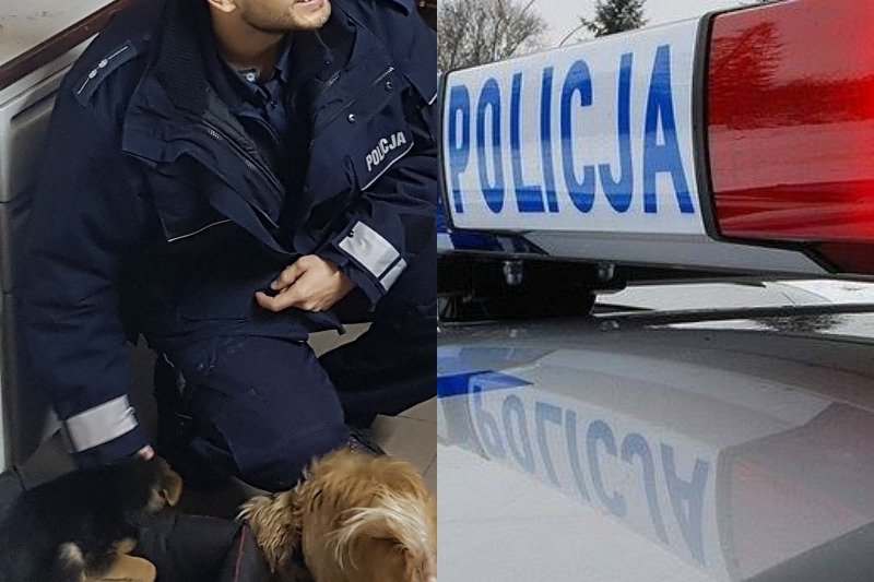 Policjant z Podlasia podbił serca internautów. Uratował szczeniaka i jest wyjątkowo przystojny