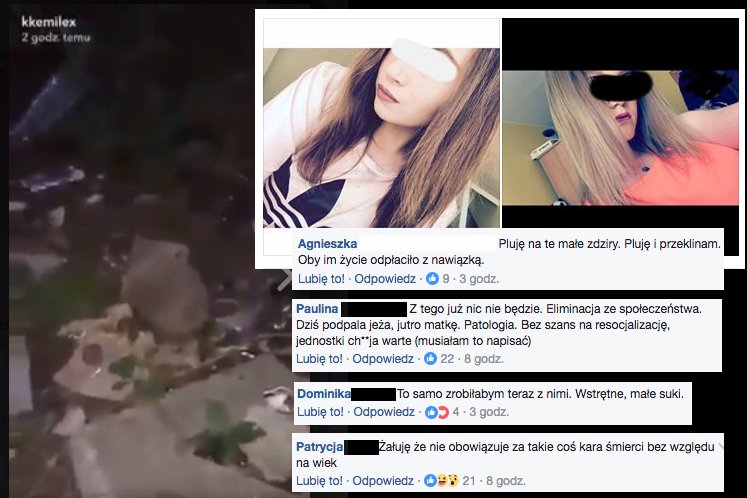 Film z egzekucji zobaczyły już tysiące internautów. Dziewczyny zostały też odnalezione na Facebooku. Internauci nie zostawiają na nich suchej nitki