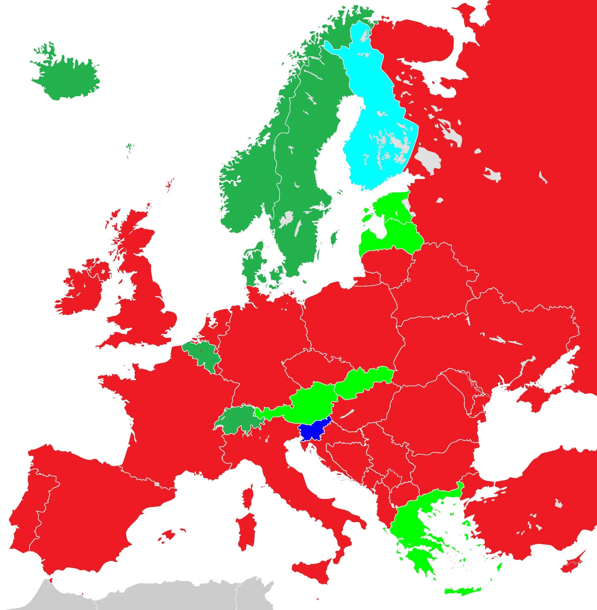 Mapa uboju rytualnego w Europie